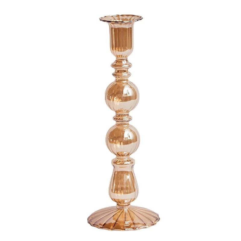 1PC Floriddle Candle Holders Glass Candlestick for Wedding Decoration Christmas Decoration Home Decoration Accessories Candles