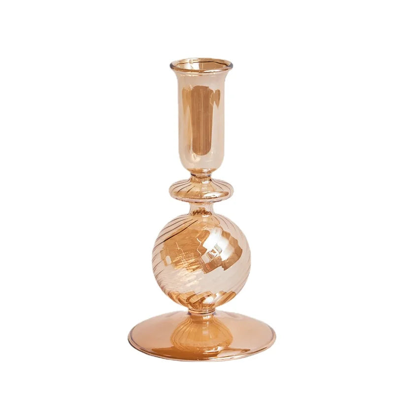 1PC Floriddle Candle Holders Glass Candlestick for Wedding Decoration Christmas Decoration Home Decoration Accessories Candles