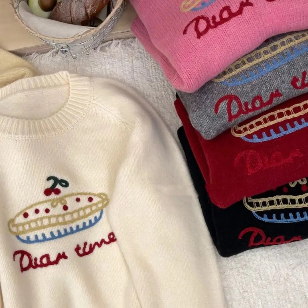 Fruit Cake Jacquard Knit Pullover