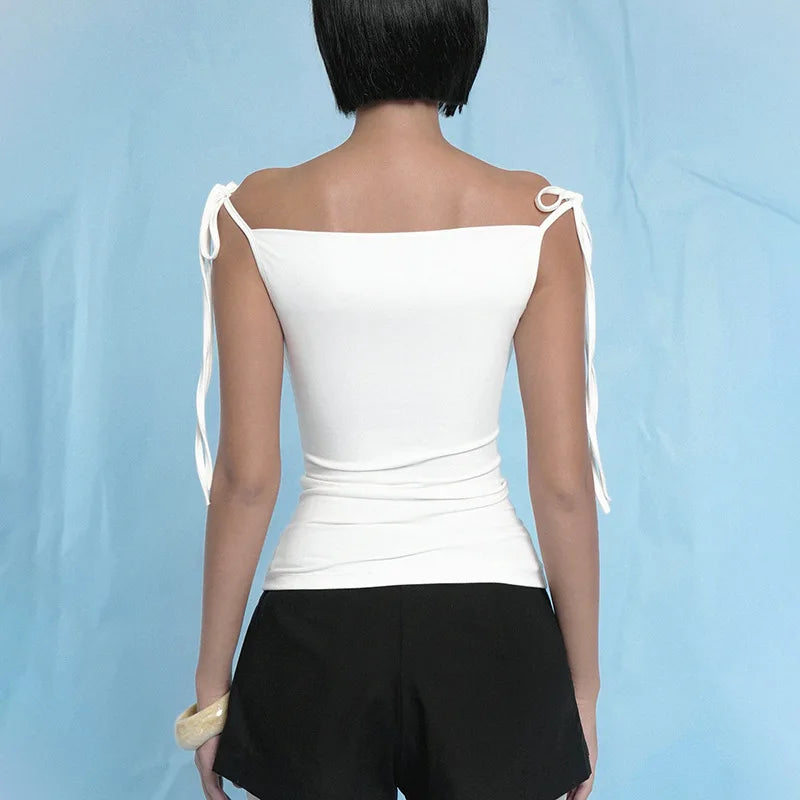 Tie Up String Cami Top