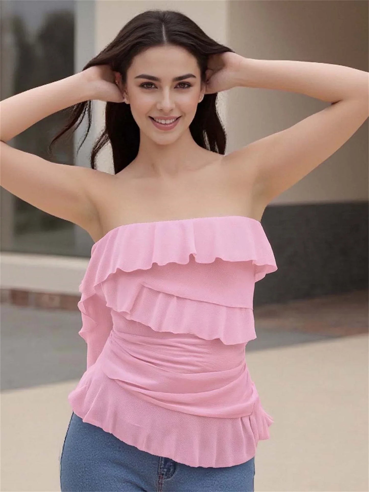 Ruffles Tube Top
