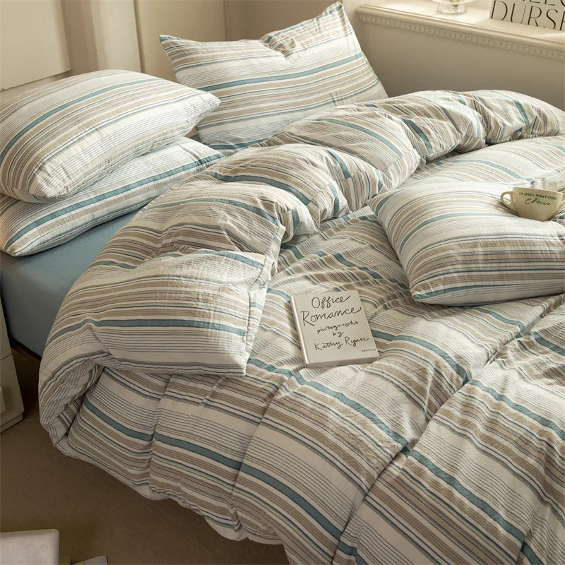 Plaid Style Duvet Cover 150x200 Quilt Cover Home Bedding Queen Size Comforter Cover housse de couette (Pillowcase Need Order)
