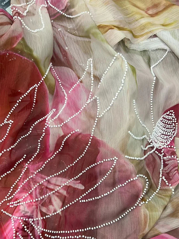 Printed Embroidered Cami Maxi Dress â€?Halter Neck Style