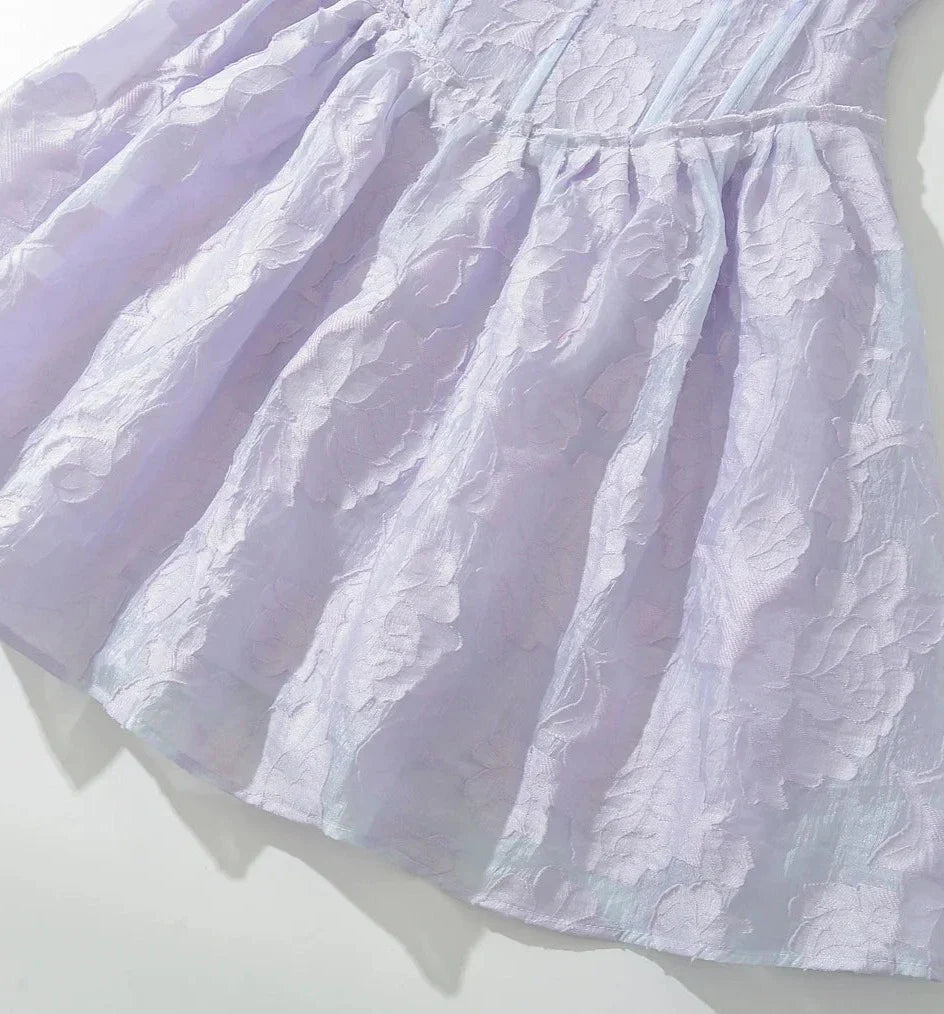 Jacquard Corset Strap Mini Dress