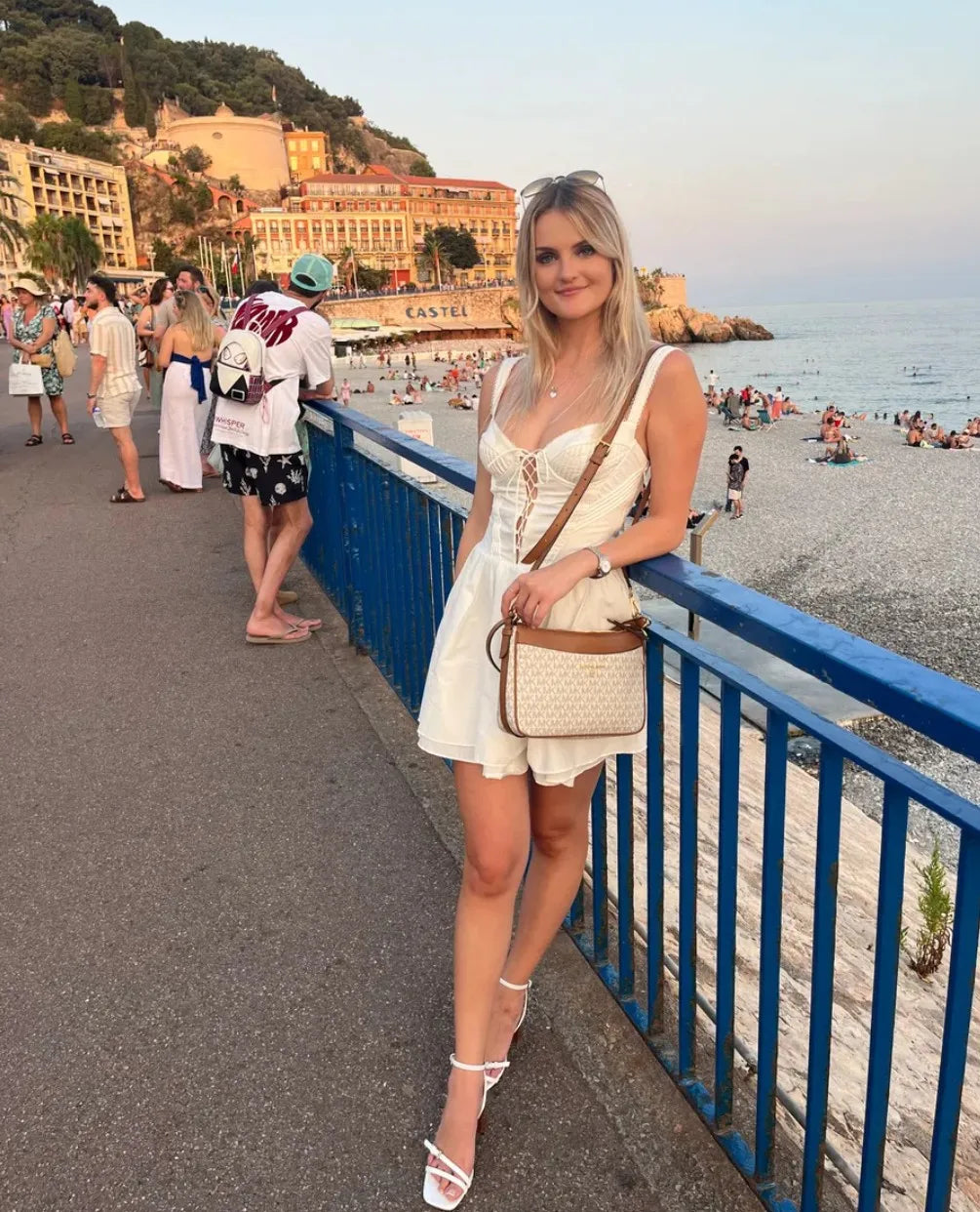 Lace-Up Corset Mini Dress