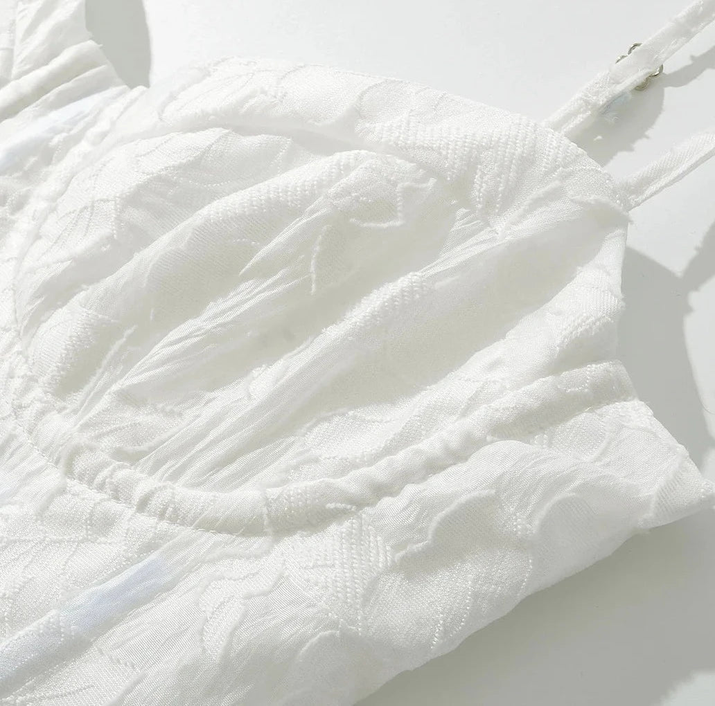 Jacquard Corset Strap Mini Dress