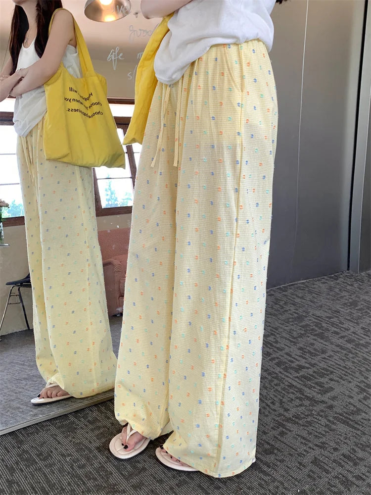 Printed Drawstring Cargo Pants