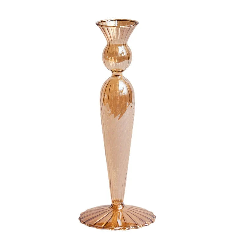 1PC Floriddle Candle Holders Glass Candlestick for Wedding Decoration Christmas Decoration Home Decoration Accessories Candles