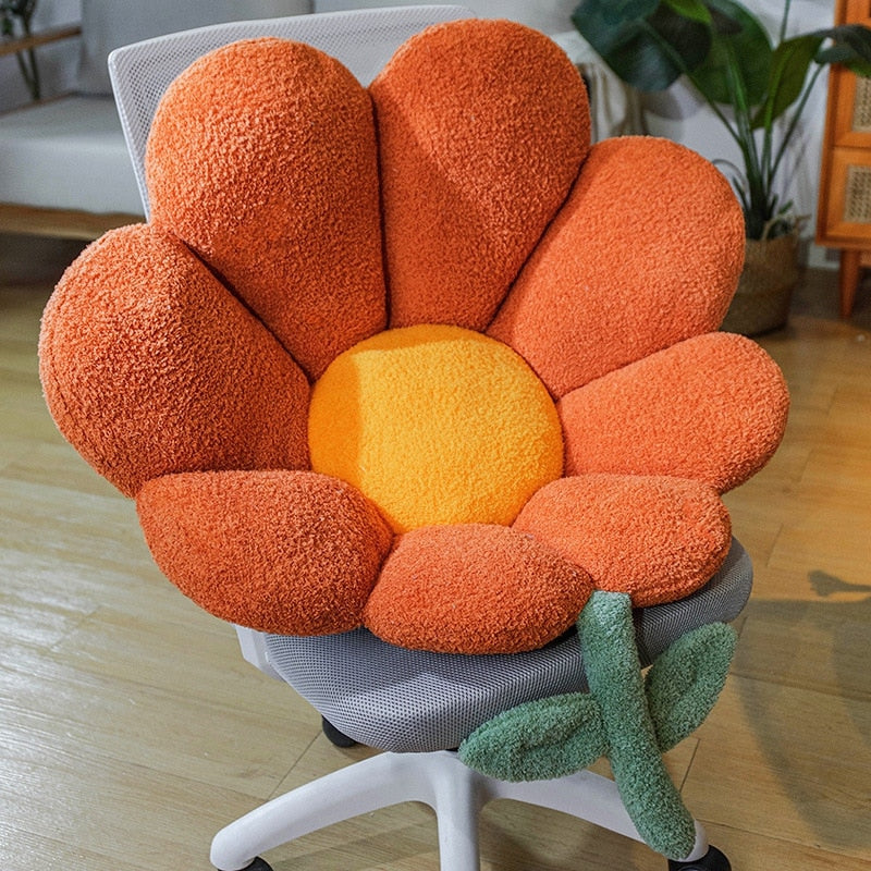 Ins Flower Waist Cushions Backrest Sofa Pillow Soft Office Chair Seat Cushion Lumbar Pad Pillow Birthday Gift Home Decor