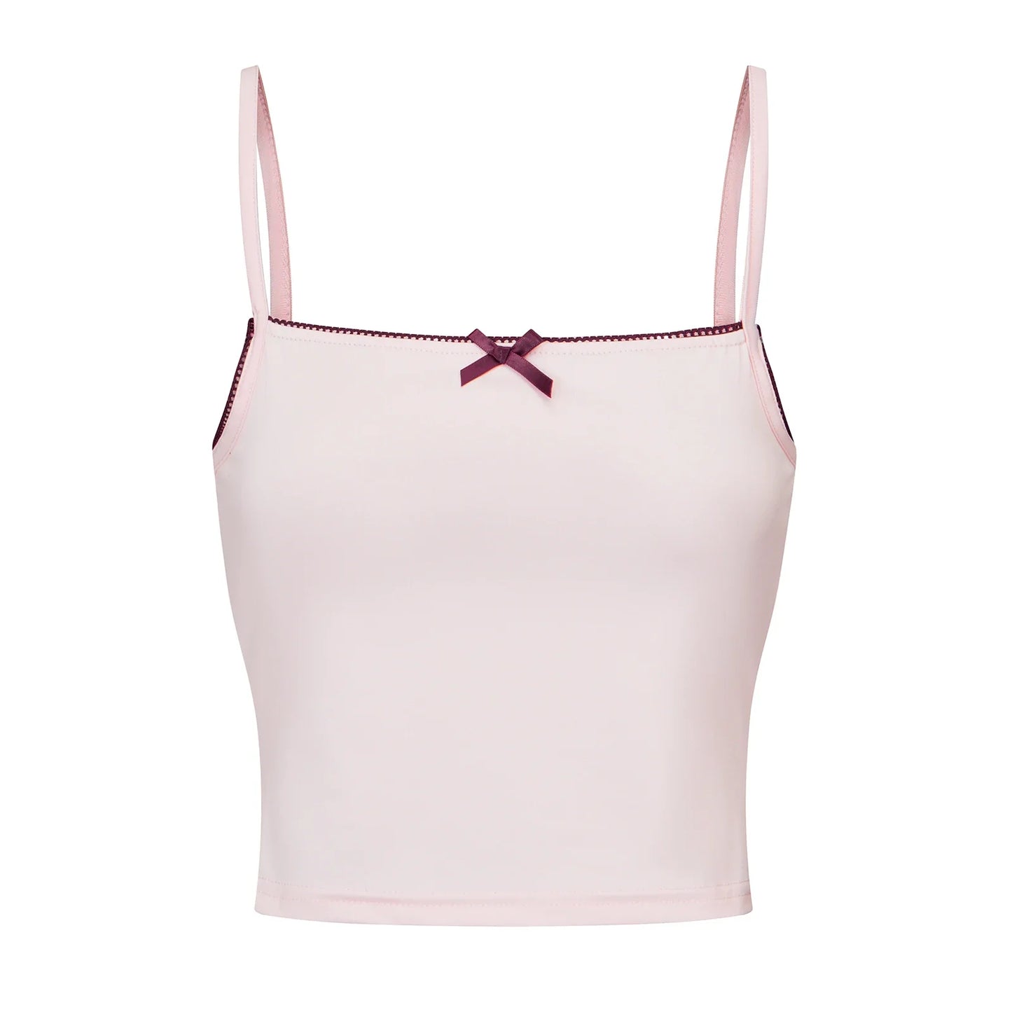 Lace Trim Two Tone Cami Top