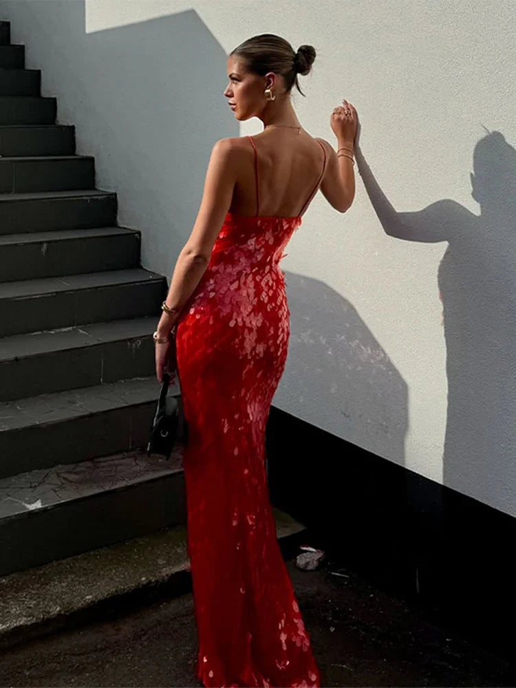 Sequined Slip Long Dress