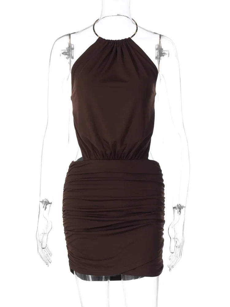 Halter Backless Mini Dress