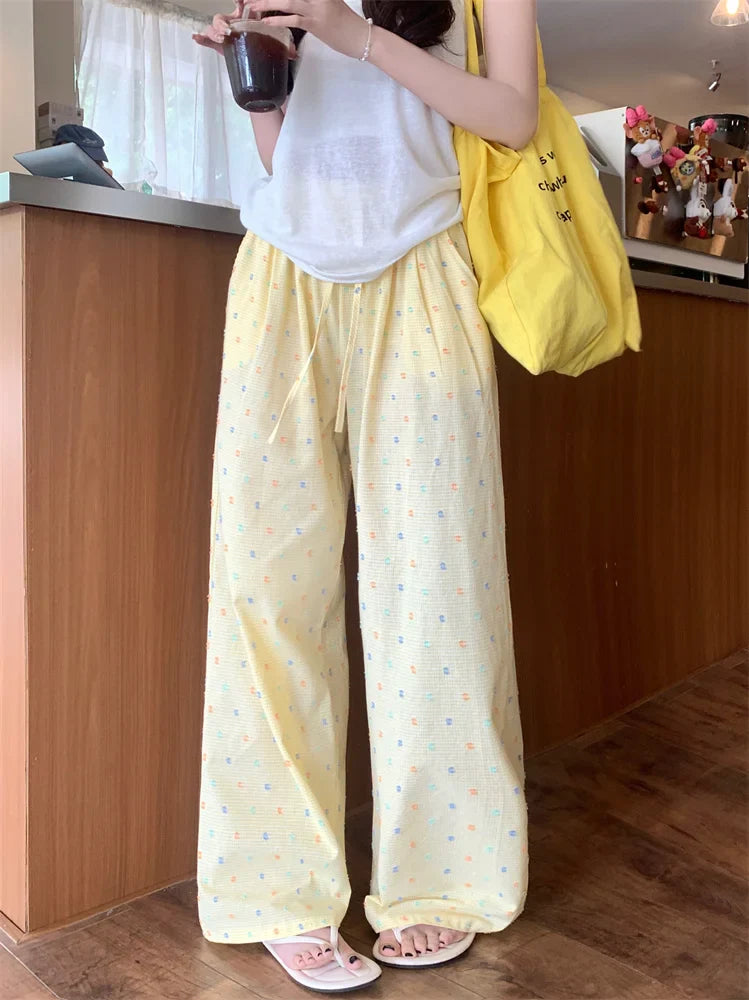 Printed Drawstring Cargo Pants