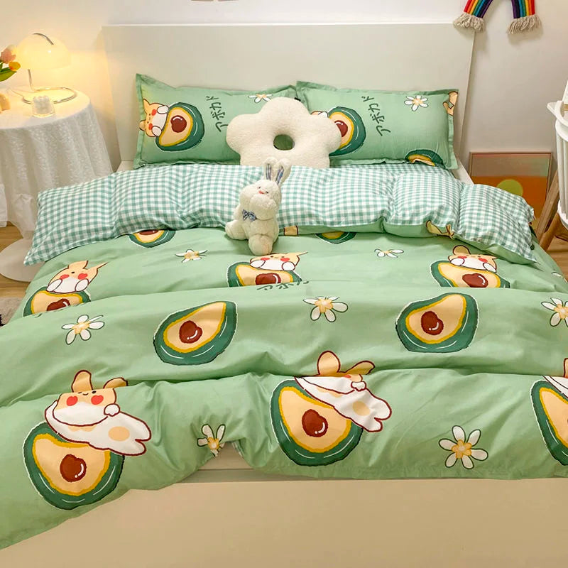 Ins Nordic Butterfly Bedding Set Flat Bed Sheet Duvet Cover Twin Full Queen Nordic Bed Linen Boy Girl Bedding Sets