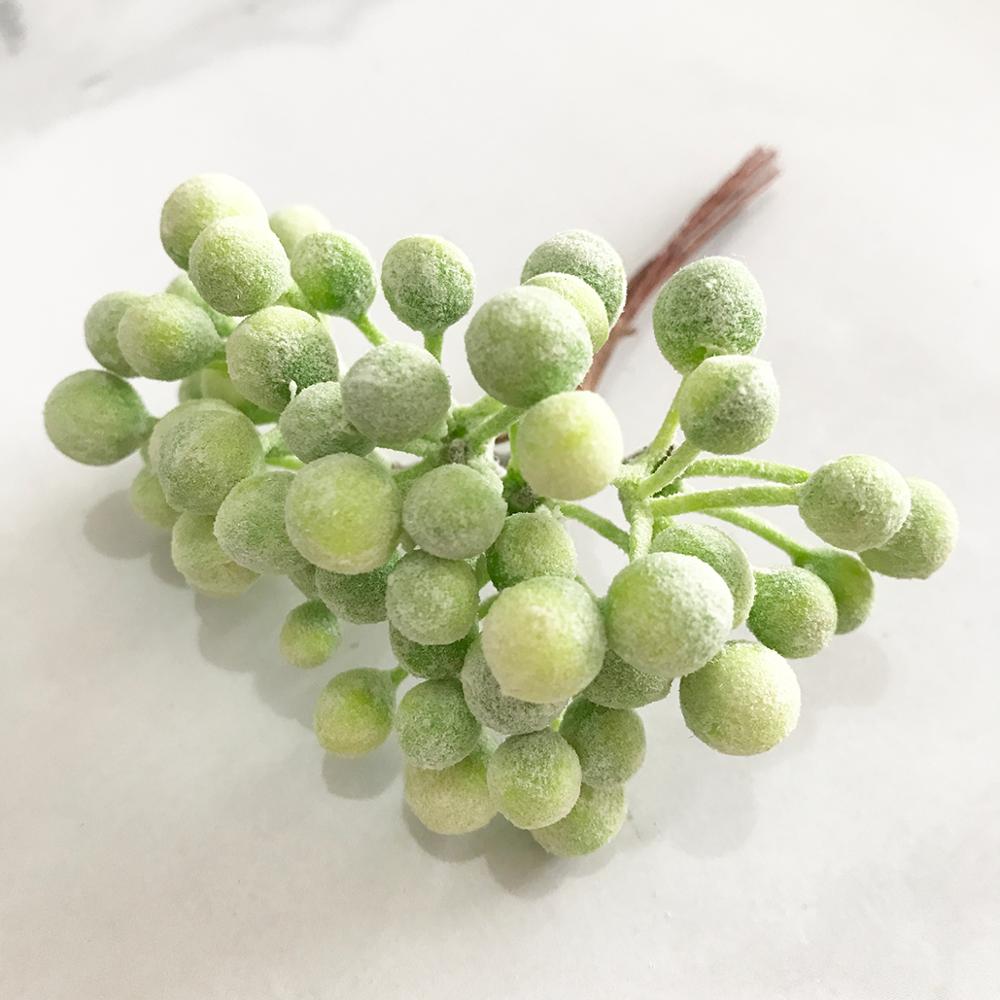 6/10/12/24/200pcs Mixed Green Plant Flower Cherry Stamen Berries Bundle DIY Christmas Wedding Cake Gift Box Wreaths Decor