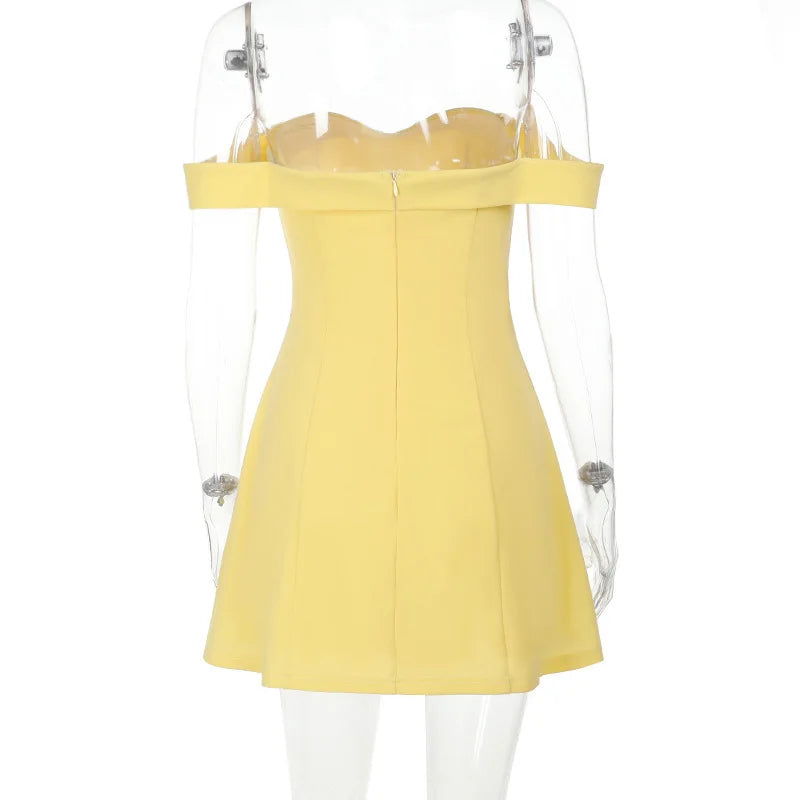 Off Shoulder Twisted Mini Dress