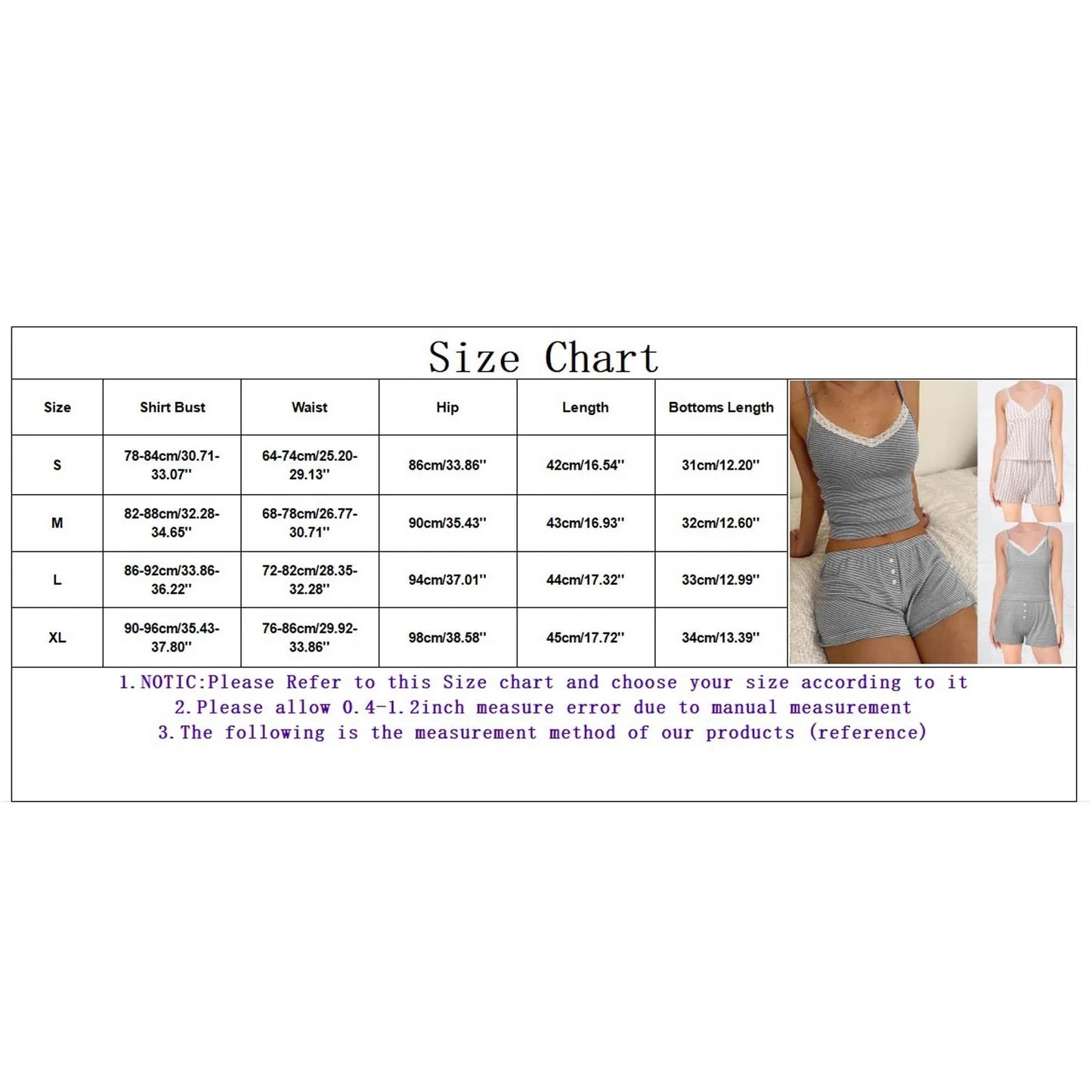 Stripe Cami Top And Shorts Set