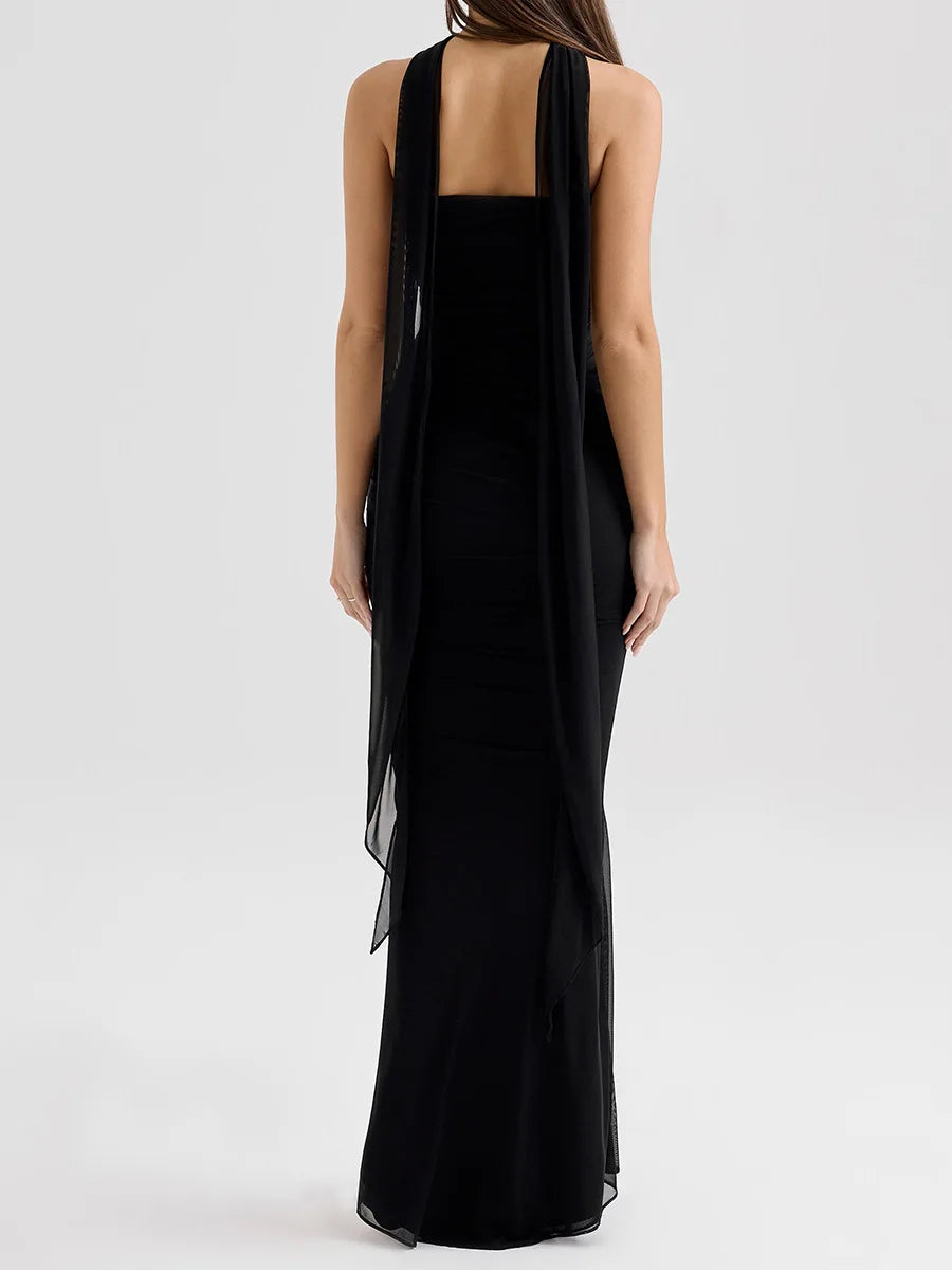 Corset Top With Mermaid Long Skirt And Scarf Set