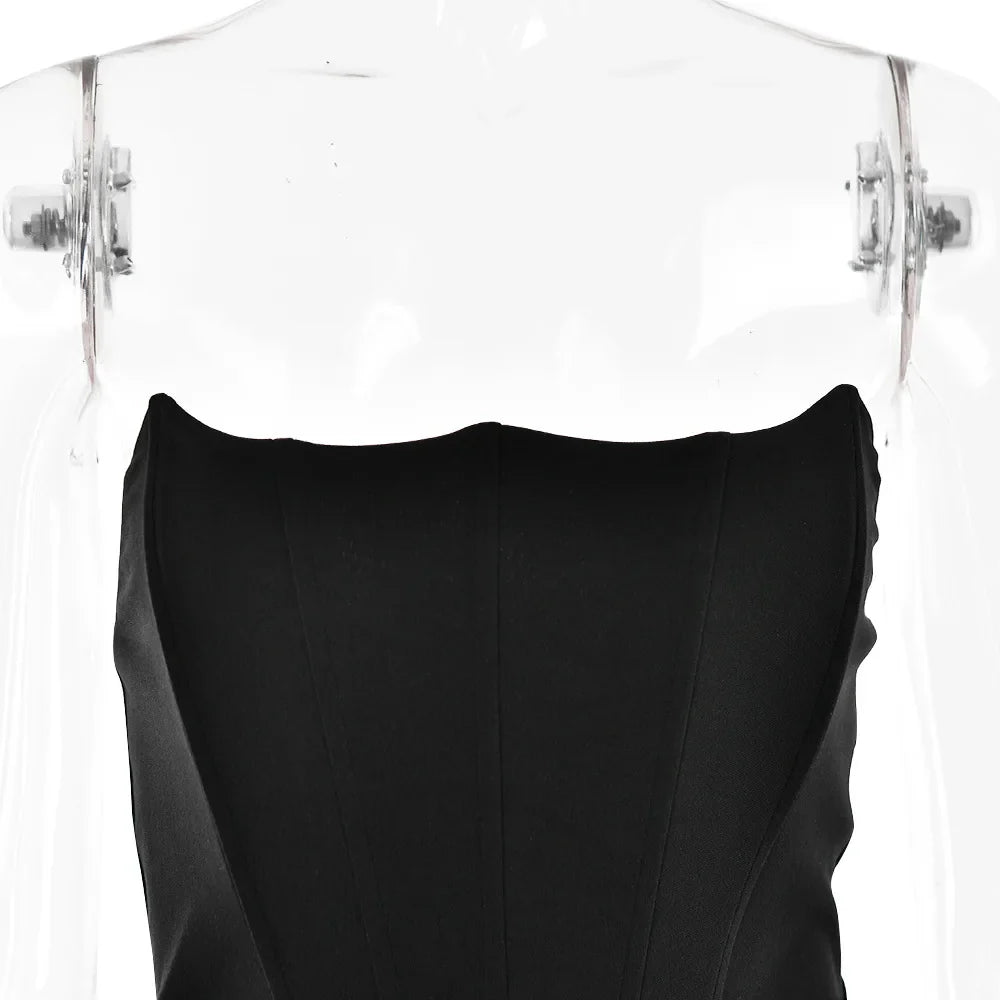 Satin Corset Maxi Dress