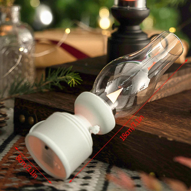Ins Candle Holders lantern for Table Retro Flameless Kerosene Lamp Desktop Candlestick Chandelier Christmas New Year Home Decor
