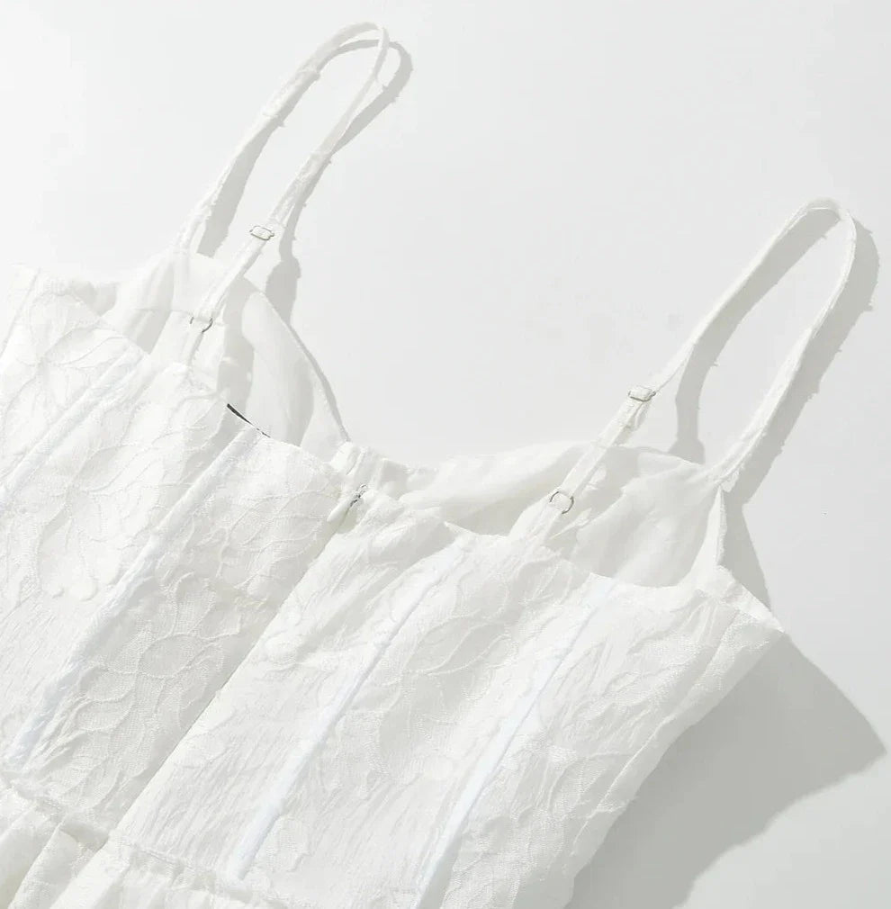 Jacquard Corset Strap Mini Dress