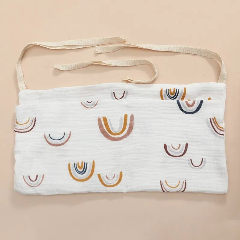 39x20cm 1PCS Large Baby Crib Storage Bag Cotton Multifunctional Newborn Bed Headboard Organizer For Kids Baby Bedding Diaper Bag