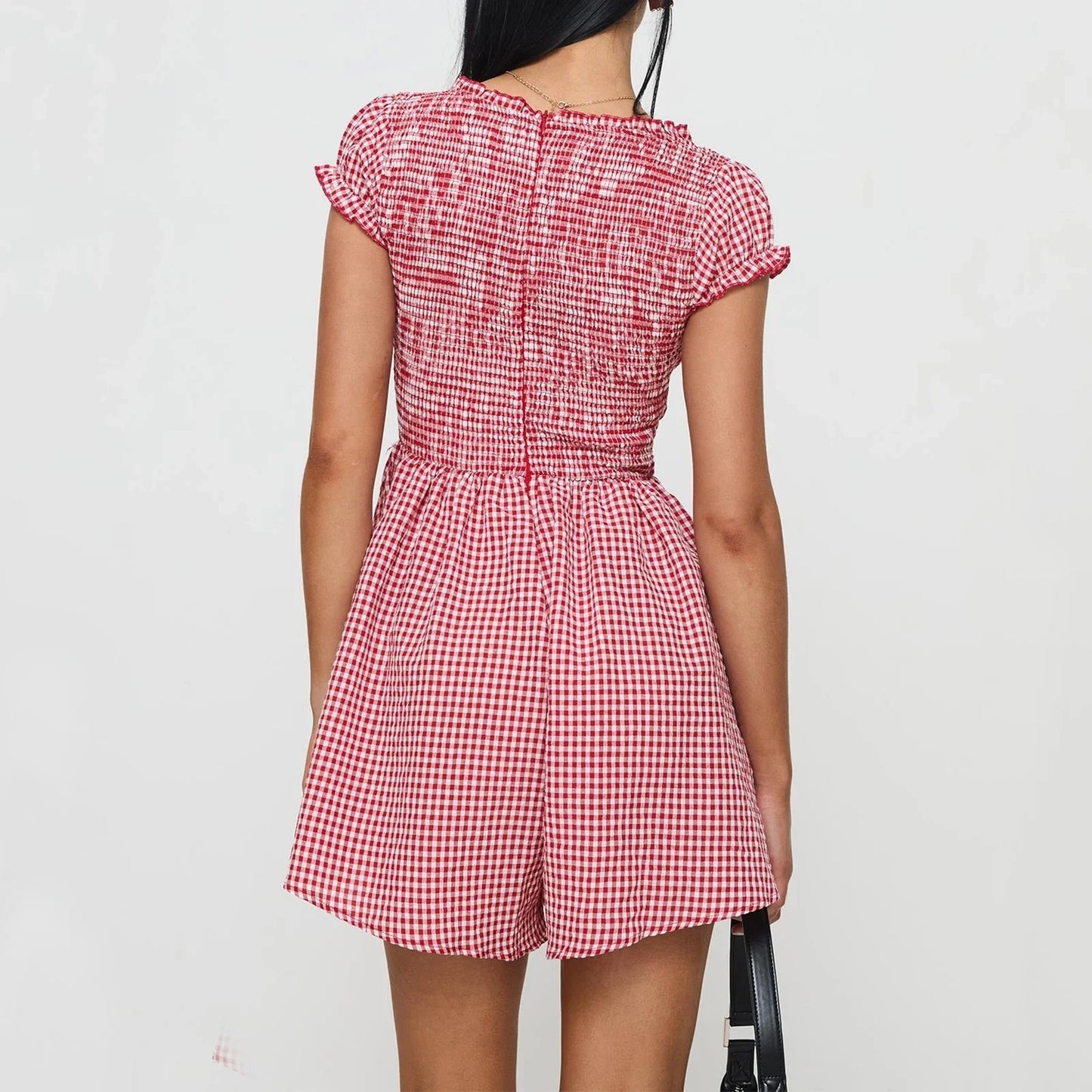 Short Sleeve Baby-doll Playsuit