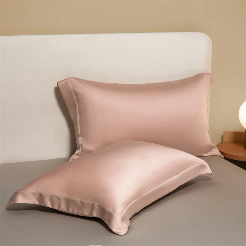 1 Pair(2 Pieces) Egyptian Cotton Pillowcases Solid Color Pillow Shams Covers