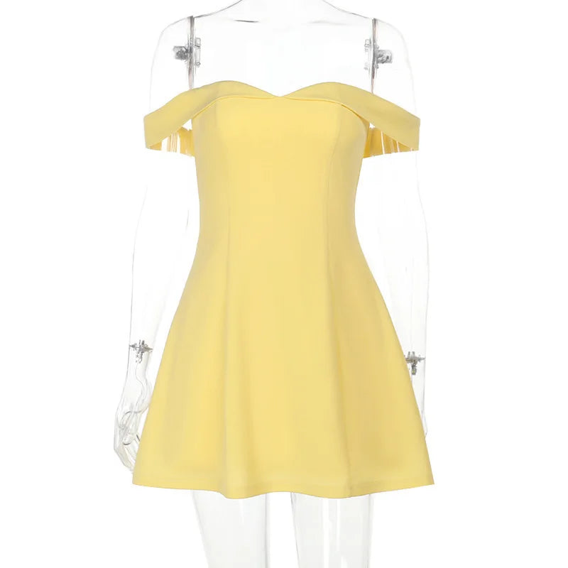 Off Shoulder Twisted Mini Dress