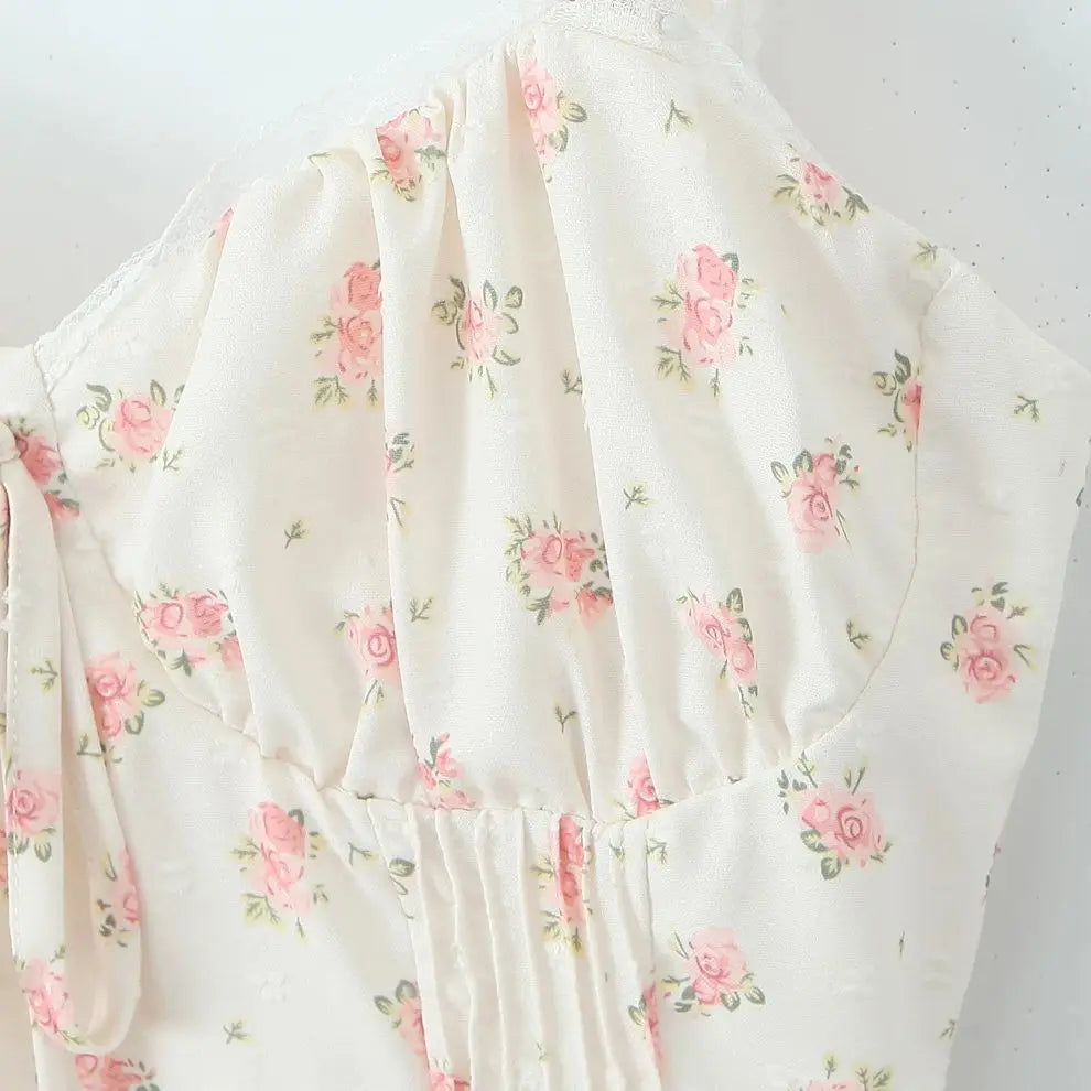 Floral Print Bow Ruched Mini Dress