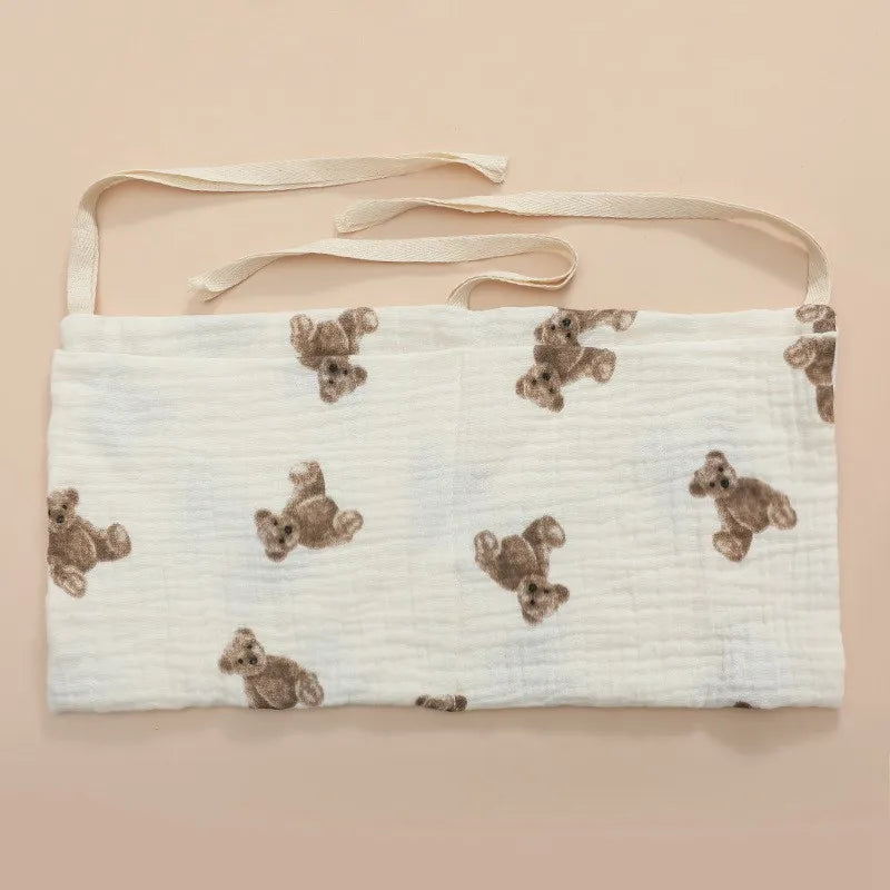 39x20cm 1PCS Large Baby Crib Storage Bag Cotton Multifunctional Newborn Bed Headboard Organizer For Kids Baby Bedding Diaper Bag