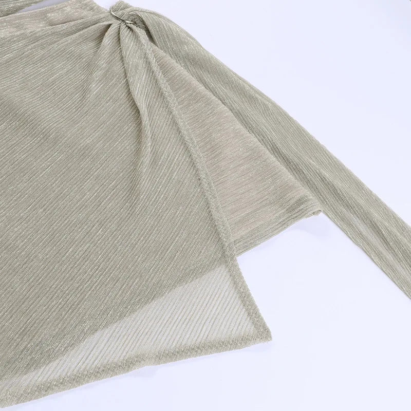 Sequin Tube Side Cut Out Wrap Mini Dress