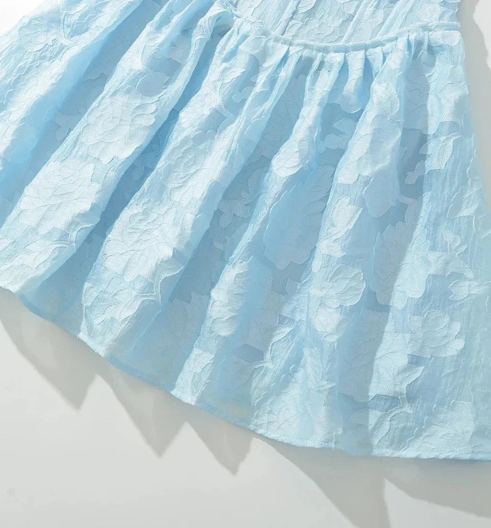 Jacquard Corset Strap Mini Dress