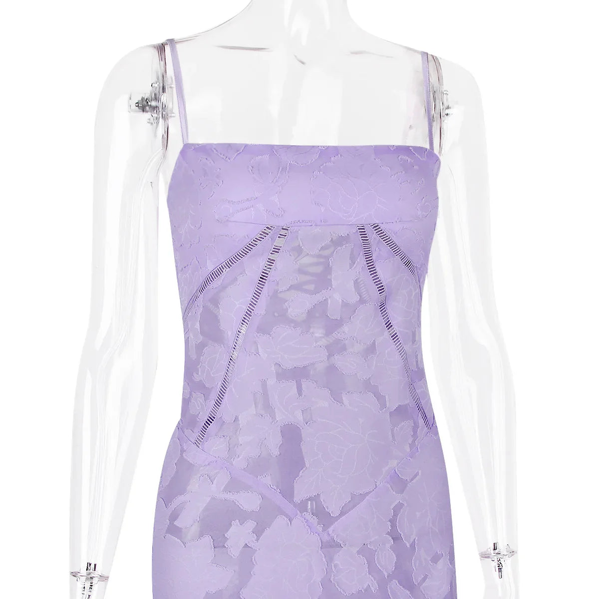 Floral Print Sheer Maxi Dress