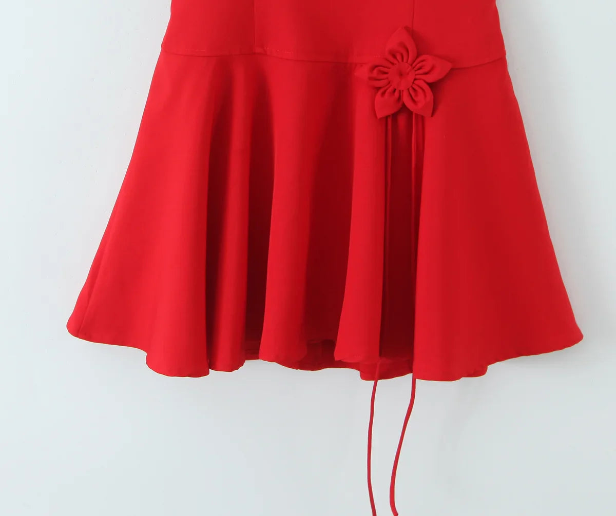 Red Mini Halter Dress