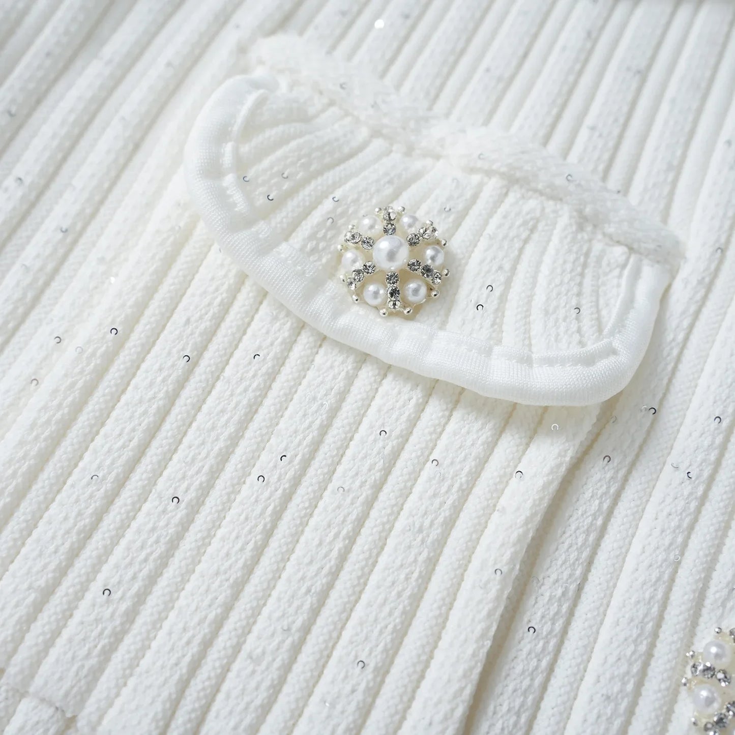 Polo Knitted Short Sleeve Single Breasted Flower Button Mini Dress