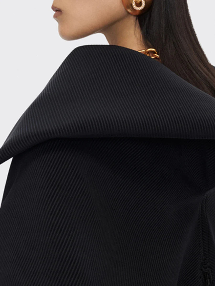 Gold Zipper Black Hoodie Jacket
