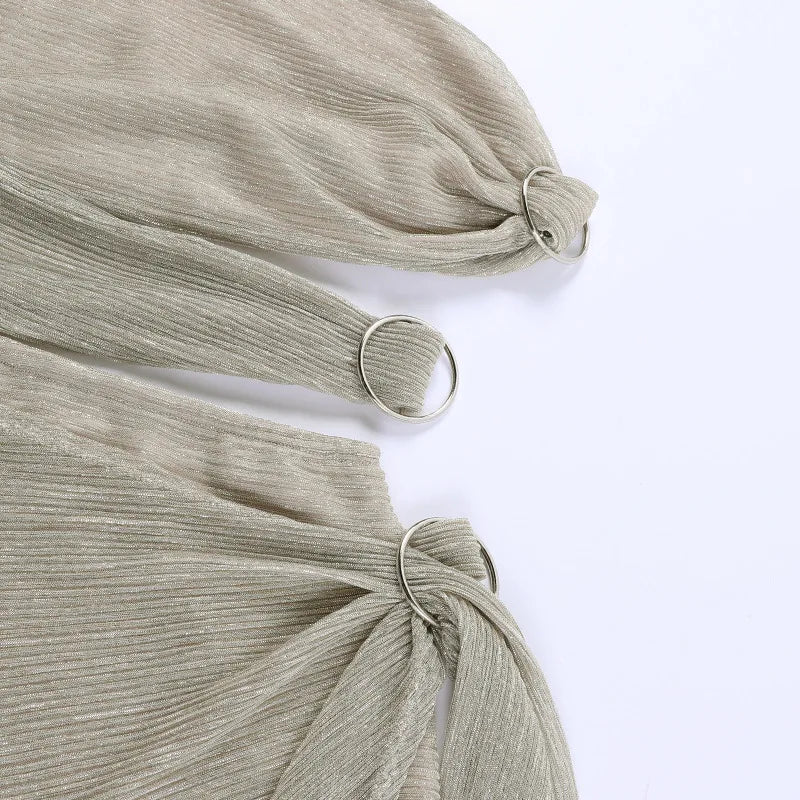 Sequin Tube Side Cut Out Wrap Mini Dress