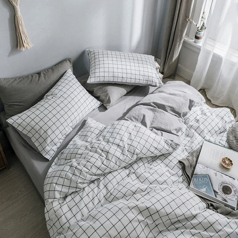 Ins Nordic Butterfly Bedding Set Flat Bed Sheet Duvet Cover Twin Full Queen Nordic Bed Linen Boy Girl Bedding Sets