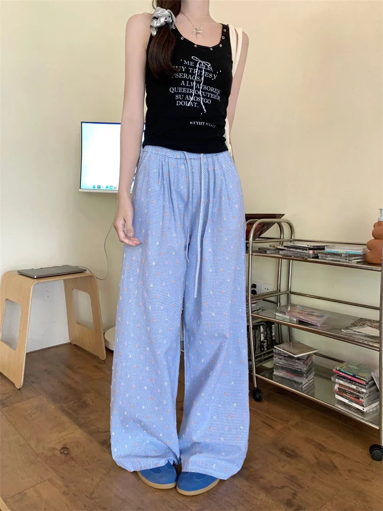 Printed Drawstring Cargo Pants