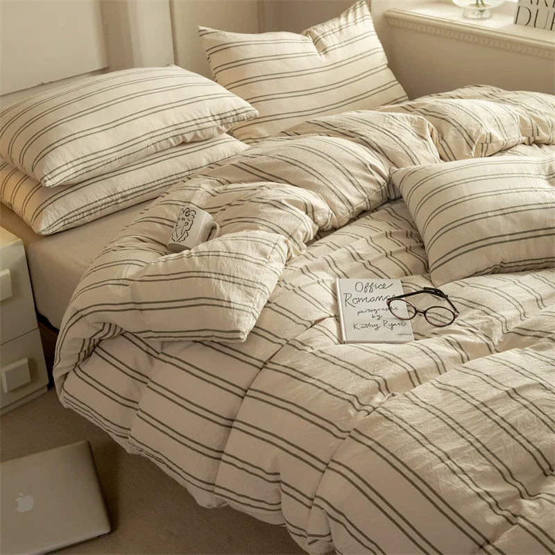 Plaid Style Duvet Cover 150x200 Quilt Cover Home Bedding Queen Size Comforter Cover housse de couette (Pillowcase Need Order)