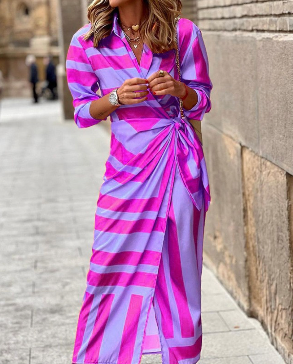 Printed Wrap Dress