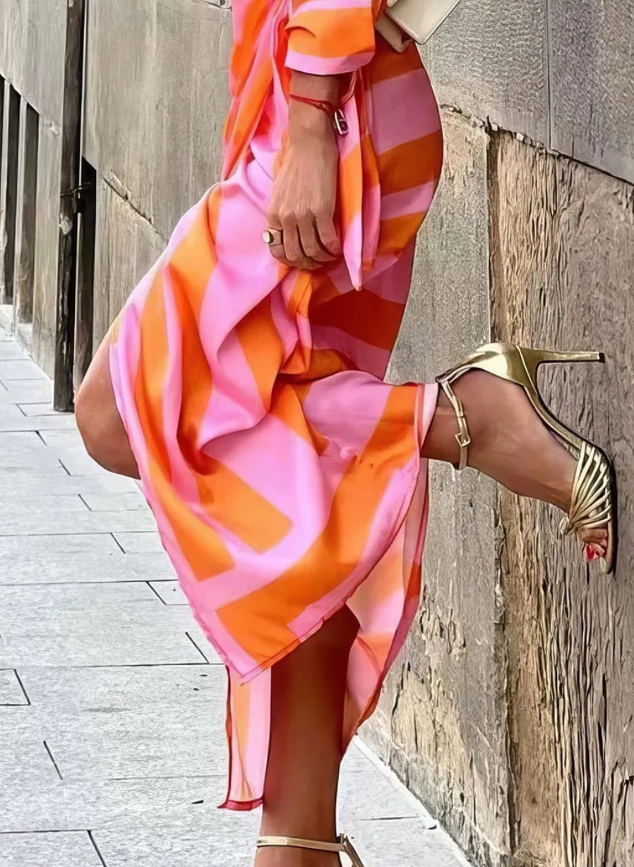 Printed Wrap Dress