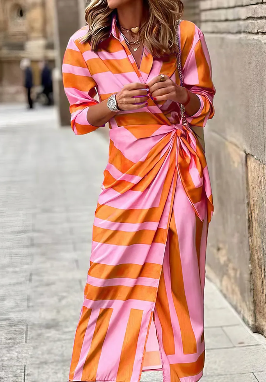Printed Wrap Dress