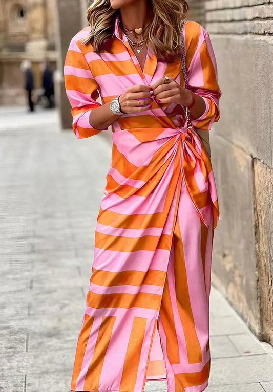 Printed Wrap Dress