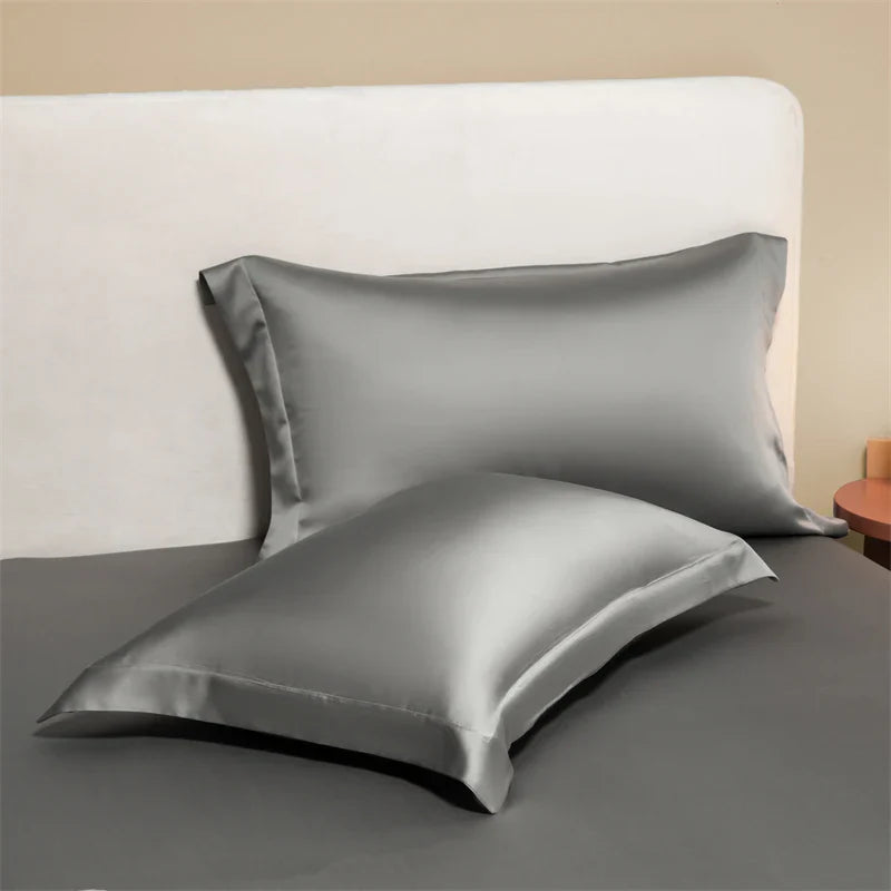 1 Pair(2 Pieces) Egyptian Cotton Pillowcases Solid Color Pillow Shams Covers