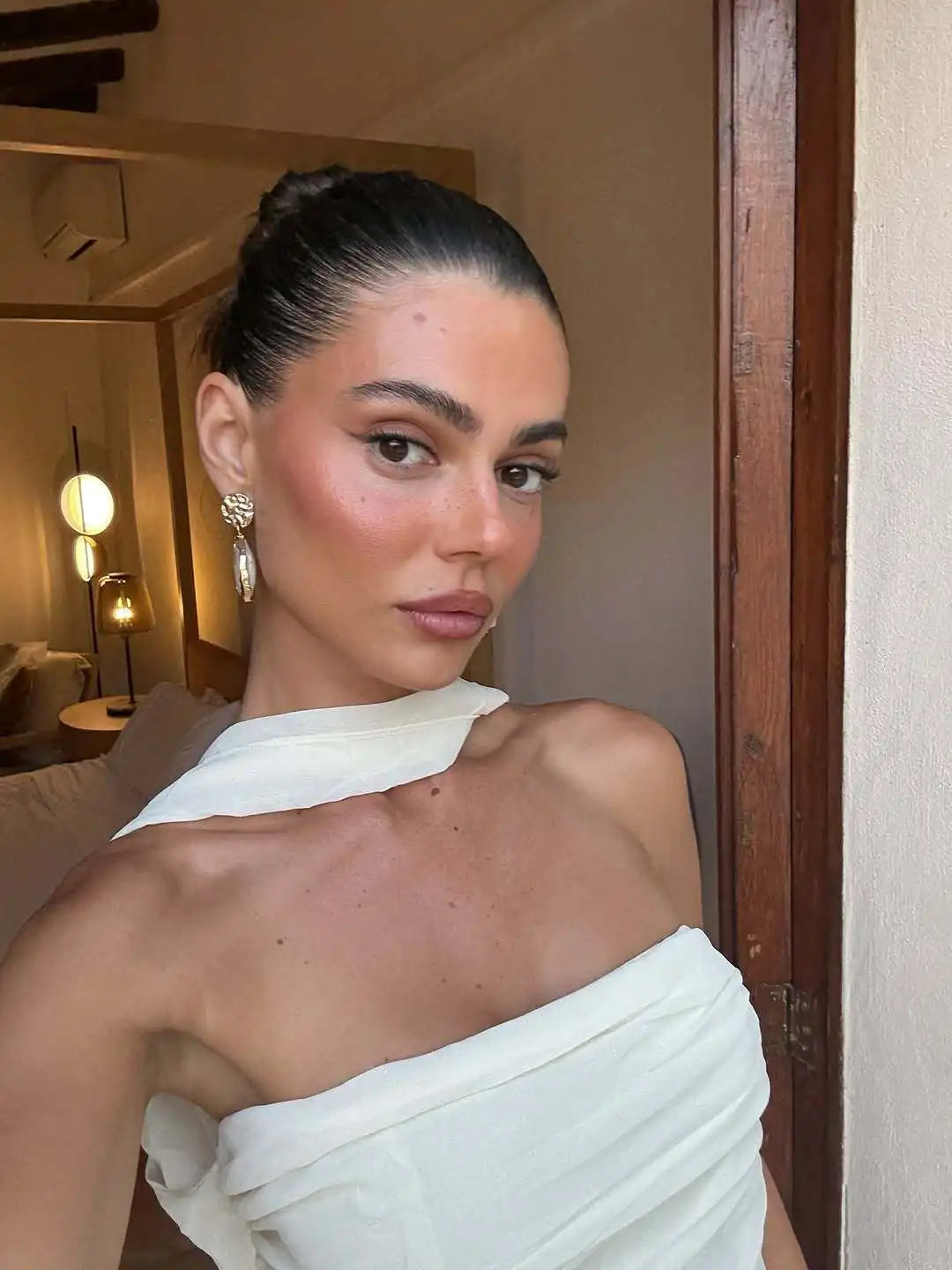 Ruffles Wrapped Tube Cut Out Mini Dress