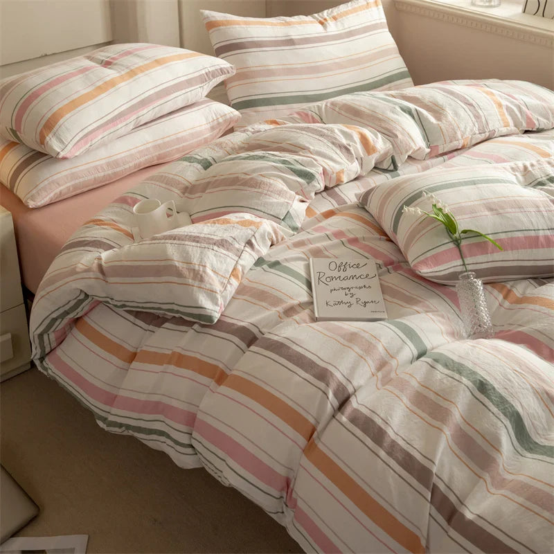 Plaid Style Duvet Cover 150x200 Quilt Cover Home Bedding Queen Size Comforter Cover housse de couette (Pillowcase Need Order)