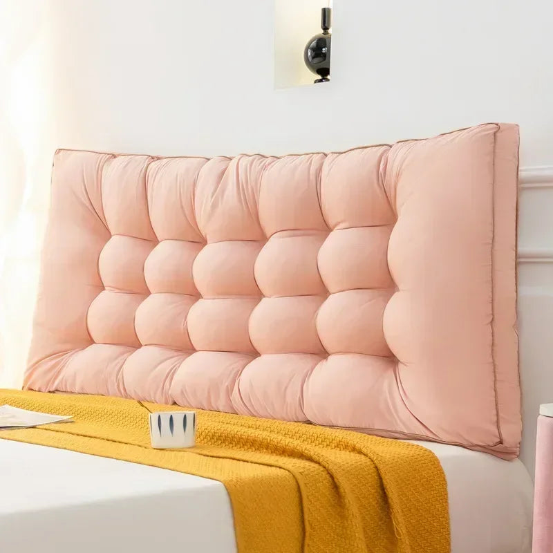 High Quality and Simple Washed Cotton Bedside Cushion for Home Use Large Backrest Bedroom Bed Cushion Waist Protection Pillow