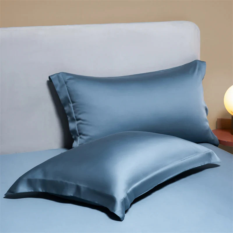 1 Pair(2 Pieces) Egyptian Cotton Pillowcases Solid Color Pillow Shams Covers